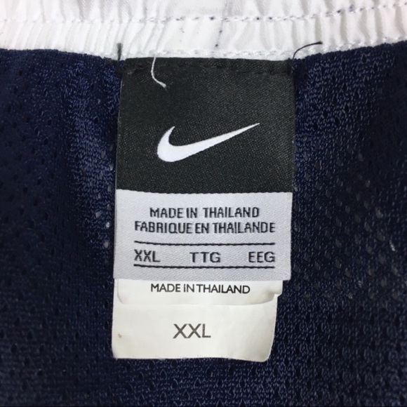 NIKE Swim Trunks Shorts Men Navy Blue White Spellout Classic Beach Pool Size XXL - Picture 9 of 12